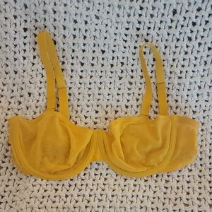 CUUP Vibrant Yellow Underwire Balconette Bra, 36D